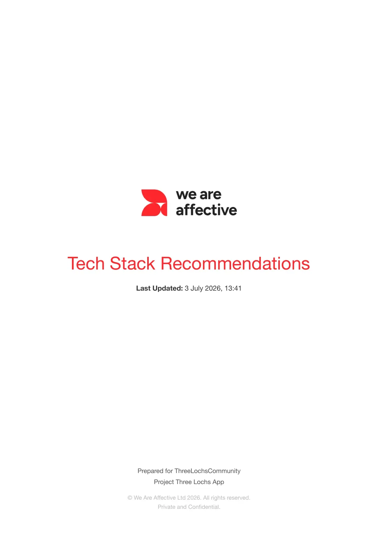 Tech Stack Recommendations